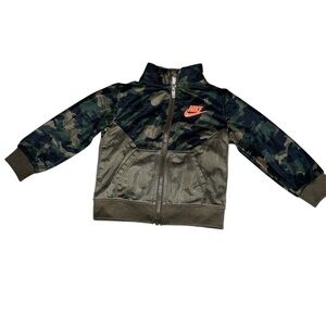 Nike Kids Camo Jacket - Green and Black